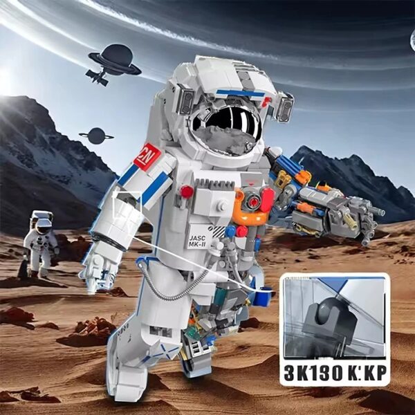DIY Astronaut Space Man Model Aerospace Building Block Set Construction and Electronic Toy for Children - Image 6