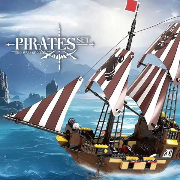 New Design Ship Building Block Brick Kids Build Toy Pirate Ship for Home Decor - Изображение 4