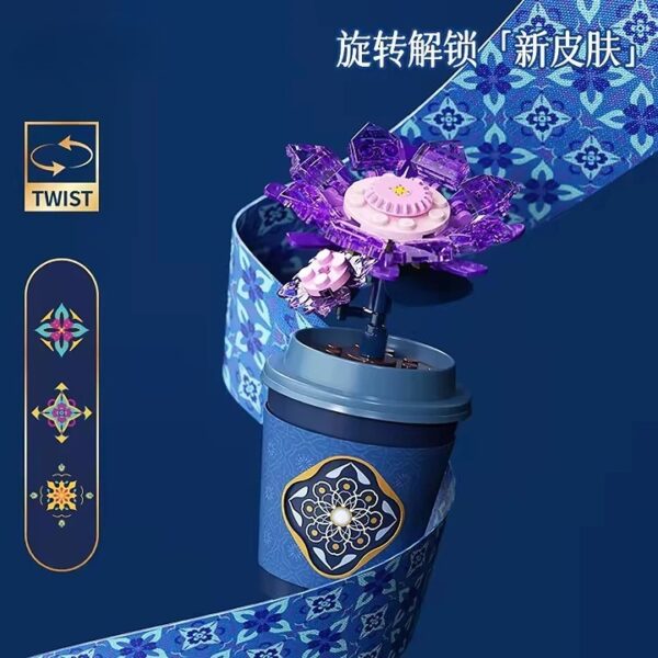 New Arrival Plant Series Educational Building Block Tiny Set 12 Styles Cup Plant Decoration Versatile Cup Flower Block Set - Изображение 4