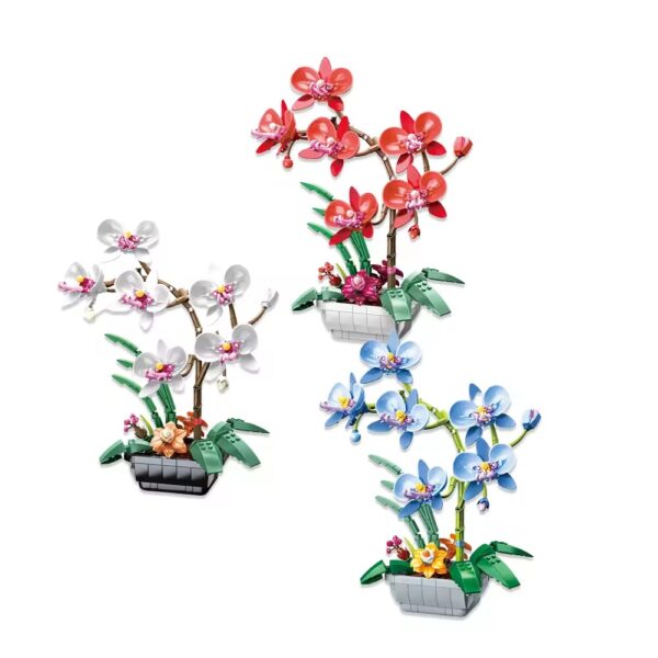 Hot Plant Series Building Block Set Moth Orchid Simulated Building Block Flower Set Educational Toy Set for Kids - Bild 6