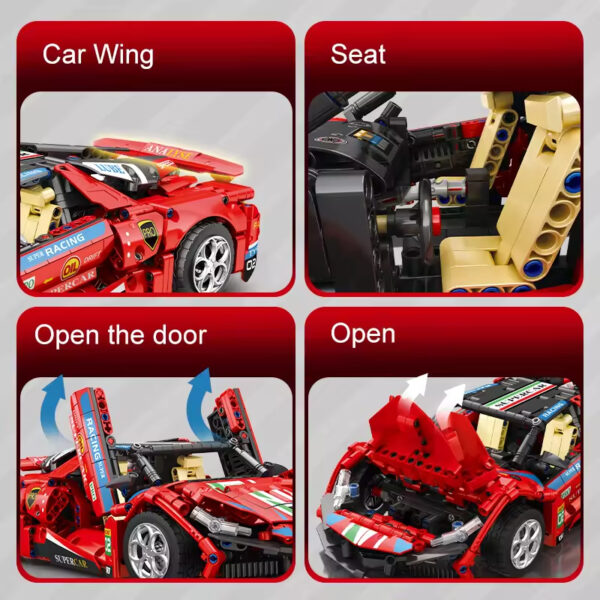 OEM ODM Small Particle Technic Speed Car 1:14 Accessory STEM Speed Car Building Block Toys - Image 6