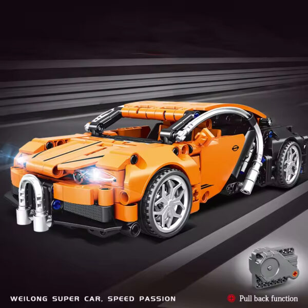 Factory Speed Racing Car Building Blocks Bricks Toy with Pull Back Function for Vehicle Model - Image 6