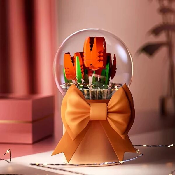 Hot Sale Creative Mini Particle Artificial Flower Model Toy and Electronic Toy Gift Box Bouquet Flower Building Block Set - 图片 2