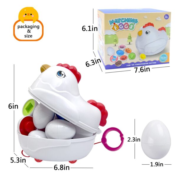 Game Toy Match Eggs Vegetable Recognize Sensory Eggs Matching Shapes Baby Toys 0-12 Months - Image 5