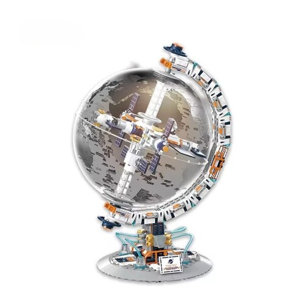 Aerospace Series Breaking Dawn Transparent Space-Themed Globe Creative DIY Block Building Toy Children Packaged Box Sets