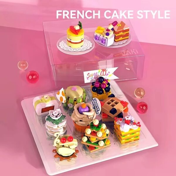 Food Series Afternoon Tea Cake Sweet Dessert Decorative Small Particle Building Block Brick Toy Sets for Children - 图片 2