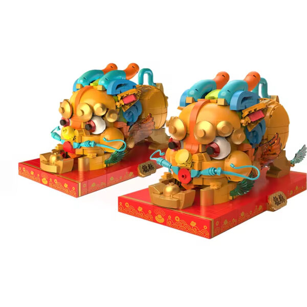 Educational Creative Brave Troops Chinese Ancient Beasts DIY Building Block Brick Toy Sets for Children - 图片 6