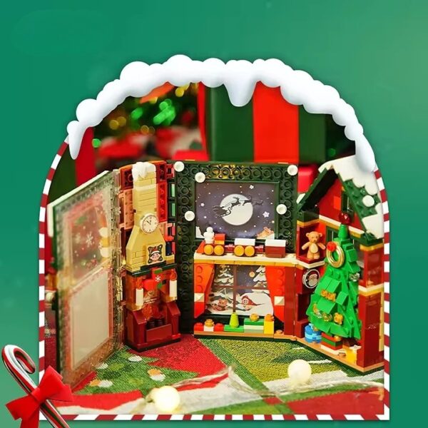 Popular Christmas Album Book Creative Building Block Set Santa Claus Story Book Creative Building Block Toy for Kids - 영상 3