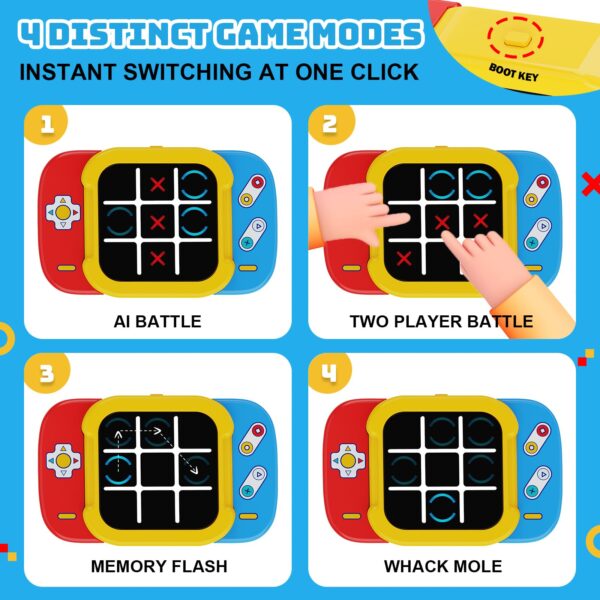 2-in-1 Upgraded Tic Tac Toe Game Electronic Handheld Games Console Digital Tic Tac Toe Electronic Game - Изображение 5