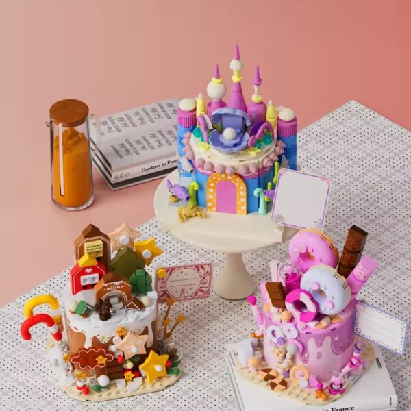 Food Series Kids Educational Toy 5 Styles Beautiful Delicious Cake Alice Afternoon Tea Heart Cake Kids Building Block - Изображение 5