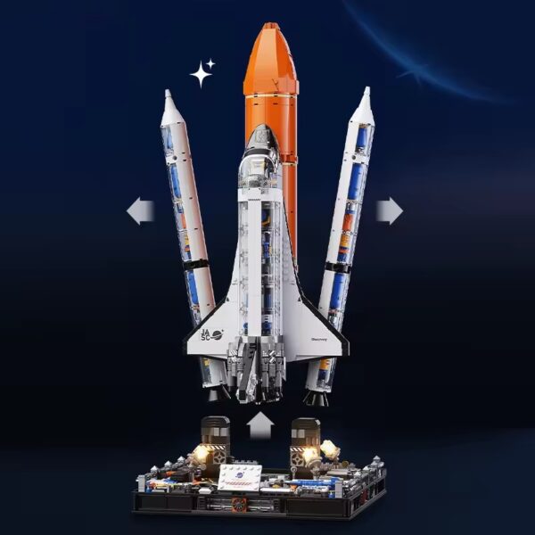 Educational Toy Space Series Building Block Set Large Size Block Set Space Shuttle Electric Building Block Set with Light - Изображение 4