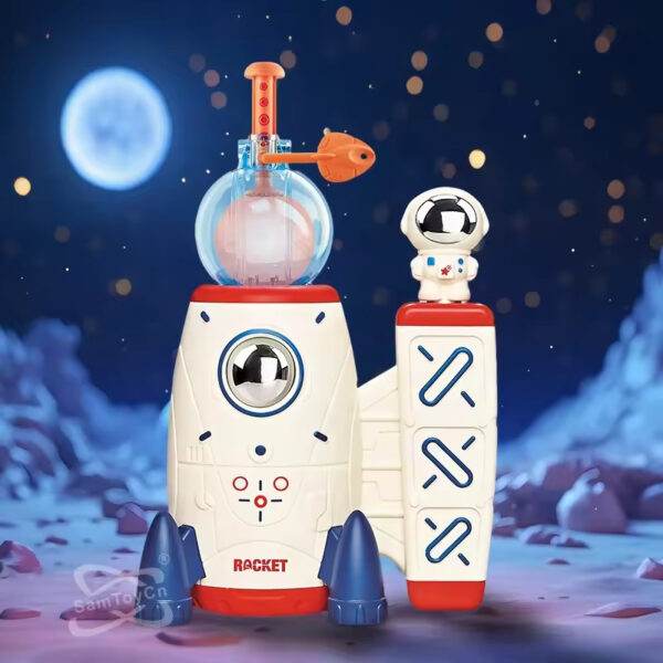 Creative Arts Crafts Diy Toys Space Rocket Magic Balloon Inflator for Kids Birthday Gift with Balloons Accessories - Imagen 4