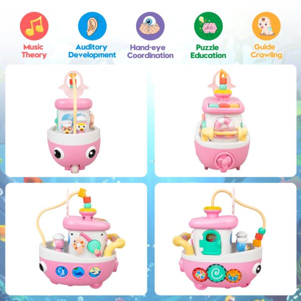 Rainbow Building Blocks Music Pattern Learning Electric Toys Educational Baby Toy - Image 7
