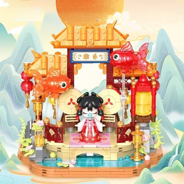 Unisex ABS Plastic Educational Baby Chinese Style Building Block Set Toy Model Birthday Gift Packaged in Box - Imagen 3