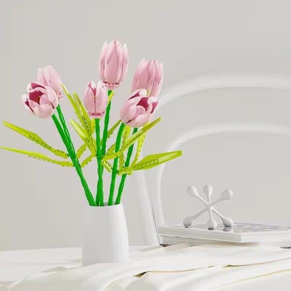 Romantic Home Decoration DIY Flower Bricks Building Blocks Construction Toy Vase Set - Bild 3