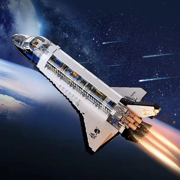 Educational Toy Space Series Building Block Set Large Size Block Set Space Shuttle Electric Building Block Set with Light - Изображение 3
