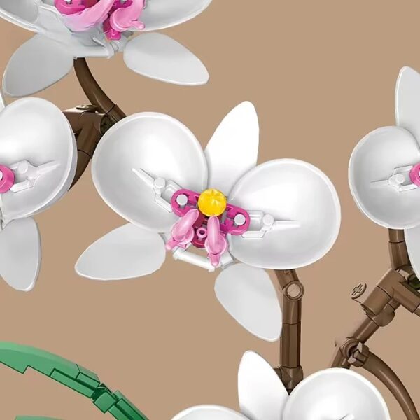 Hot Plant Series Building Block Set Moth Orchid Simulated Building Block Flower Set Educational Toy Set for Kids - Bild 4