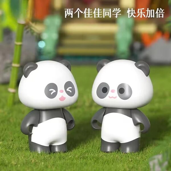 New Arrival Cute Chinese Style Building Block Set Panda Bamboo House Building Block Set for Kids - 画像 3