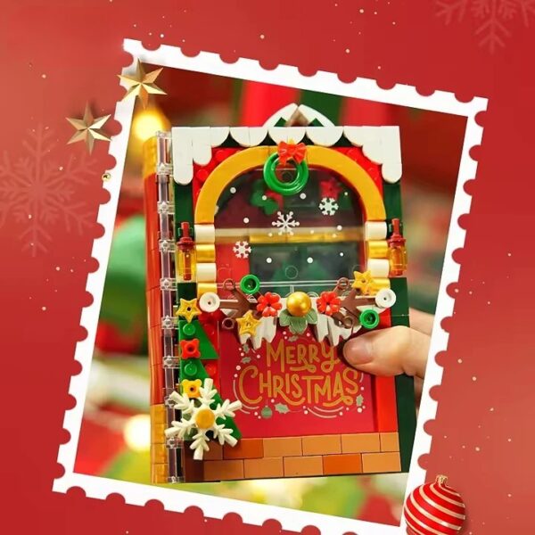 Popular Christmas Album Book Creative Building Block Set Santa Claus Story Book Creative Building Block Toy for Kids - 영상 2