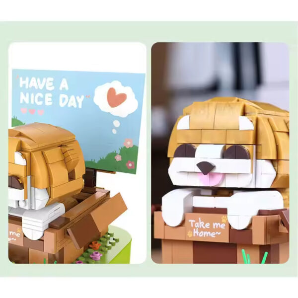 Wholesale DIY Construction Electronic Toy Rotating Mini Bricks Building Blocks Toy Pet Dog Music Box - Bild 3