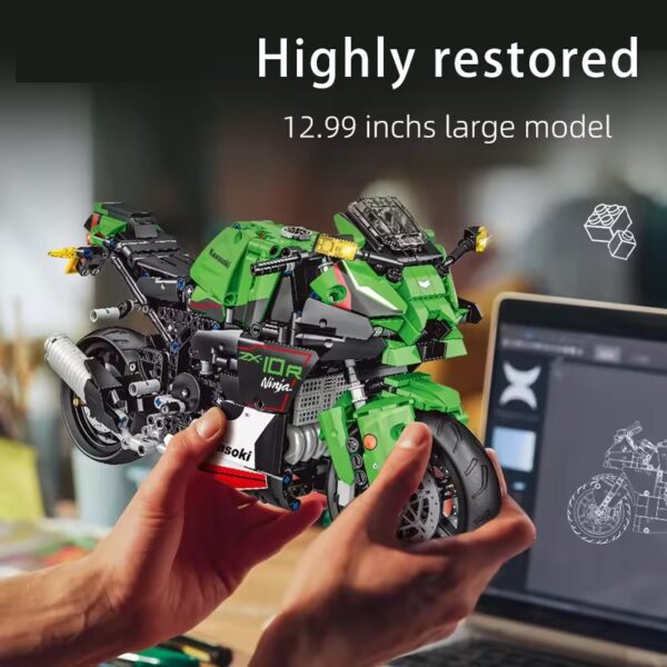1/6 Scale Assemble Block Bloc Construction Echnic Motorcycle Toy Moto Kit Motorcycle Building Block - Bild 3