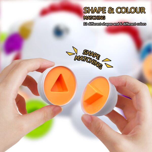 Game Toy Match Eggs Vegetable Recognize Sensory Eggs Matching Shapes Baby Toys 0-12 Months - Image 3