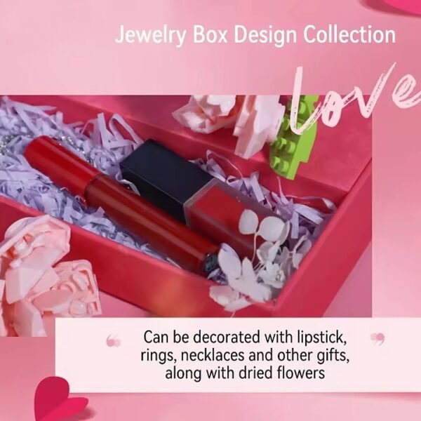 Cute Pink Bear With Rose Building Block Sets DIY Model Toy for Women on Valentine's Day Box Packed Construction Toy Girls - 画像 3