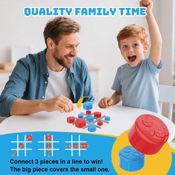 2-in-1 Upgraded Tic Tac Toe Game Electronic Handheld Games Console Digital Tic Tac Toe Electronic Game - Изображение 3