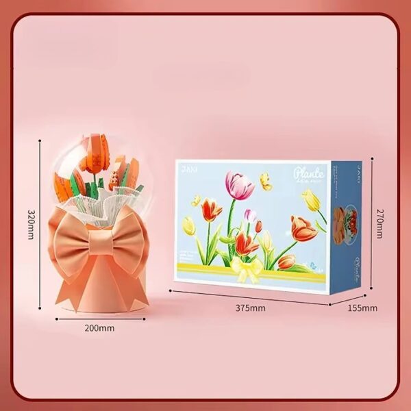Hot Sale Creative Mini Particle Artificial Flower Model Toy and Electronic Toy Gift Box Bouquet Flower Building Block Set - 图片 4