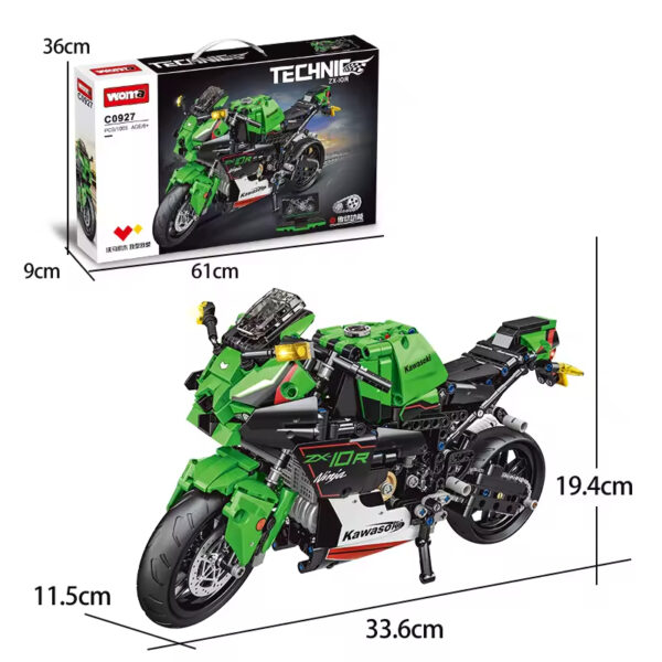 1/6 Scale Assemble Block Bloc Construction Echnic Motorcycle Toy Moto Kit Motorcycle Building Block - Bild 2