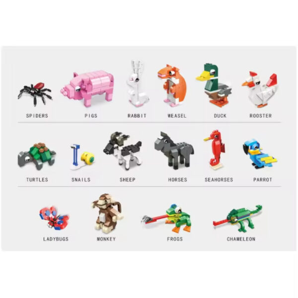 Factory OEM ODM Custom Plastic Animal Building Block Bricks Bird Rabbit Horse Child Kids - Image 2