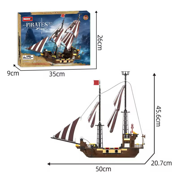 New Design Ship Building Block Brick Kids Build Toy Pirate Ship for Home Decor - Изображение 6