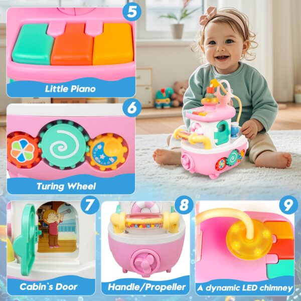 Rainbow Building Blocks Music Pattern Learning Electric Toys Educational Baby Toy - Image 5
