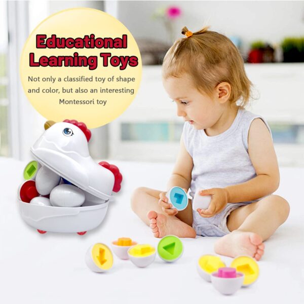 Game Toy Match Eggs Vegetable Recognize Sensory Eggs Matching Shapes Baby Toys 0-12 Months - Image 2