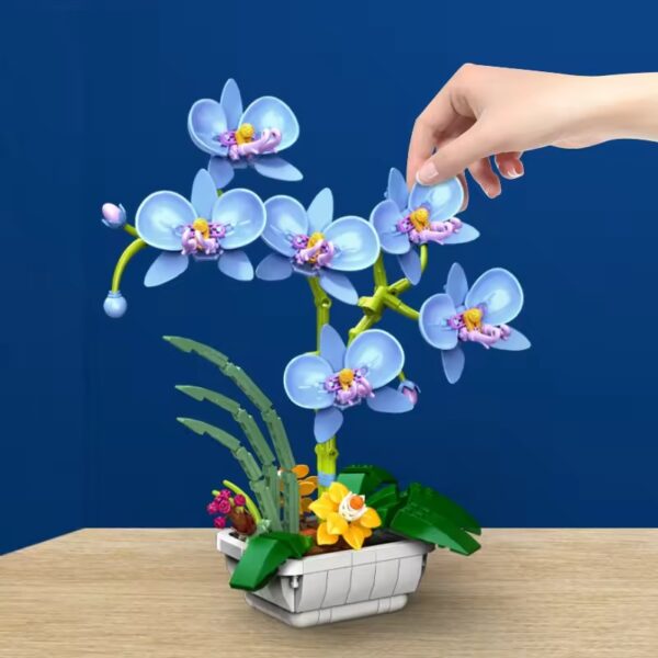 Hot Plant Series Building Block Set Moth Orchid Simulated Building Block Flower Set Educational Toy Set for Kids - Bild 2