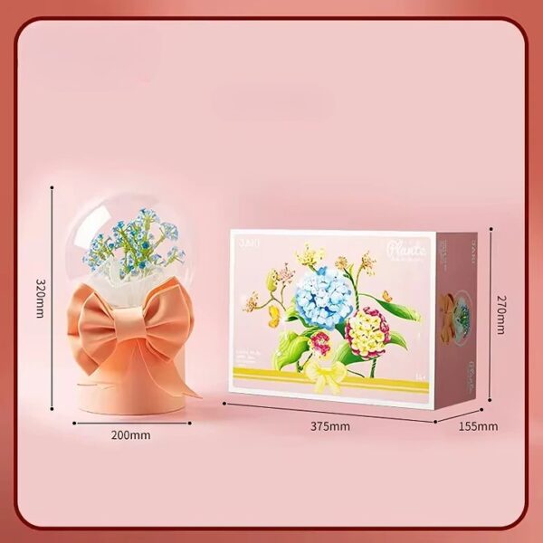 Hot Sale Creative Mini Particle Artificial Flower Model Toy and Electronic Toy Gift Box Bouquet Flower Building Block Set - 图片 3
