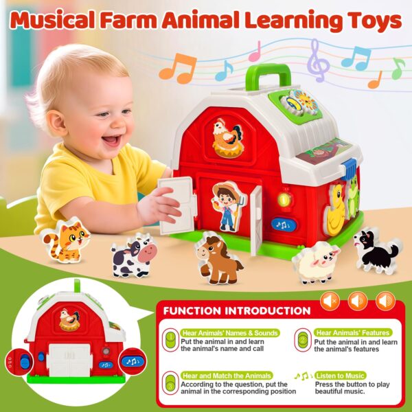 Learning Moving Infant Children's Plane Elephant Player Doll Kids Music Toys Musical Barn Farm Animal Set - Изображение 2