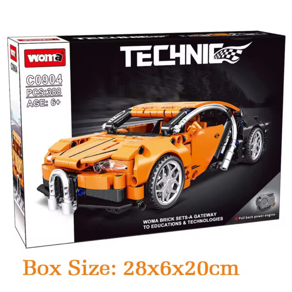 Factory Speed Racing Car Building Blocks Bricks Toy with Pull Back Function for Vehicle Model - Image 2