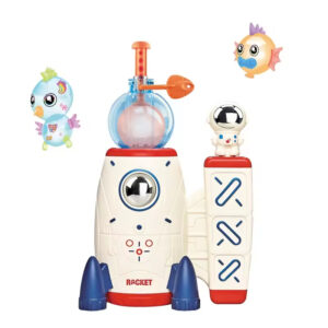 Creative Arts Crafts Diy Toys Space Rocket Magic Balloon Inflator for Kids Birthday Gift with Balloons Accessories