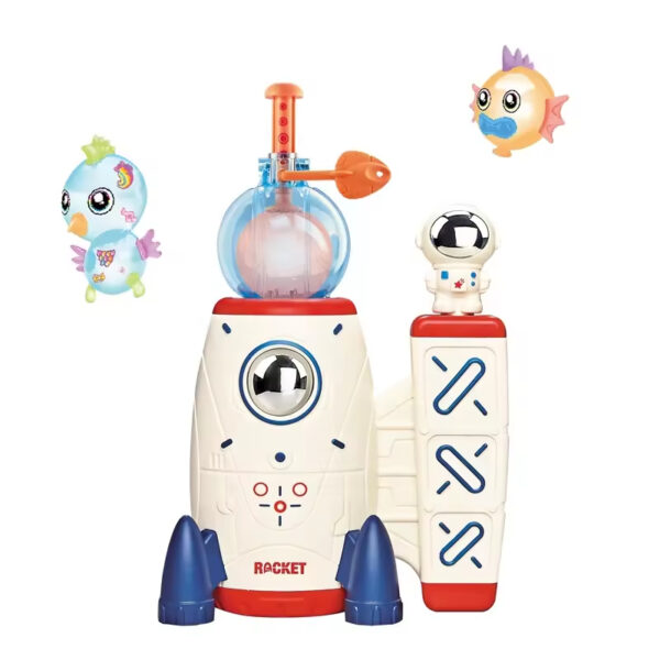 Creative Arts Crafts Diy Toys Space Rocket Magic Balloon Inflator for Kids Birthday Gift with Balloons Accessories