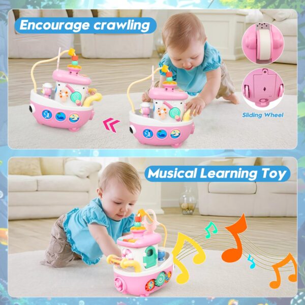 Rainbow Building Blocks Music Pattern Learning Electric Toys Educational Baby Toy - Image 4