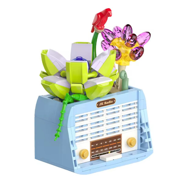 High Quality Creative Decorative Christmas Home Succulent Flower Phone Building Blocks Model Toys for Children - 画像 6