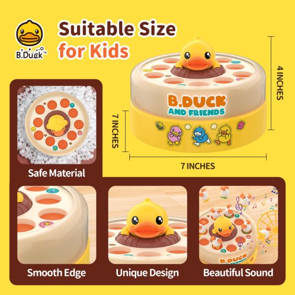 Kids Educational Electric Bounce Capture Duck Bouncing Turntable Table Board Game Bounce Yellow Duck Toy Board Game - Изображение 6