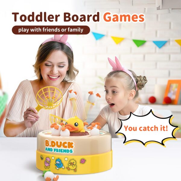 Kids Educational Electric Bounce Capture Duck Bouncing Turntable Table Board Game Bounce Yellow Duck Toy Board Game - Изображение 4