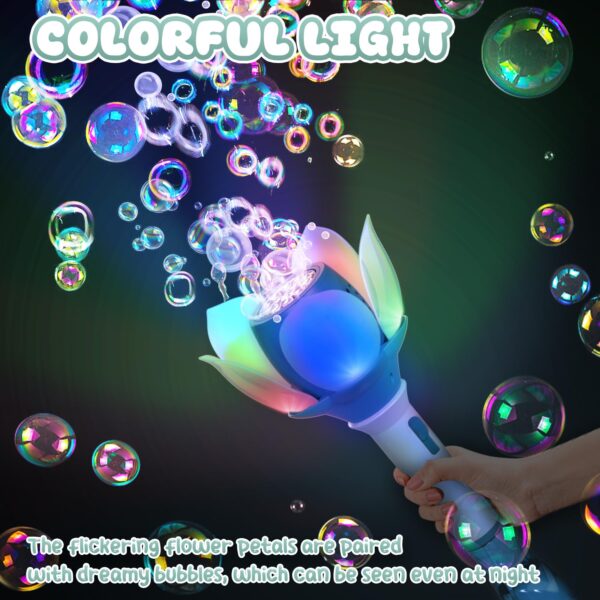 Outdoor Toys Bubble Wand Toys 10 Holes Rich Bubbles Plastic Electric Bubble Wand Toys - Imagen 6
