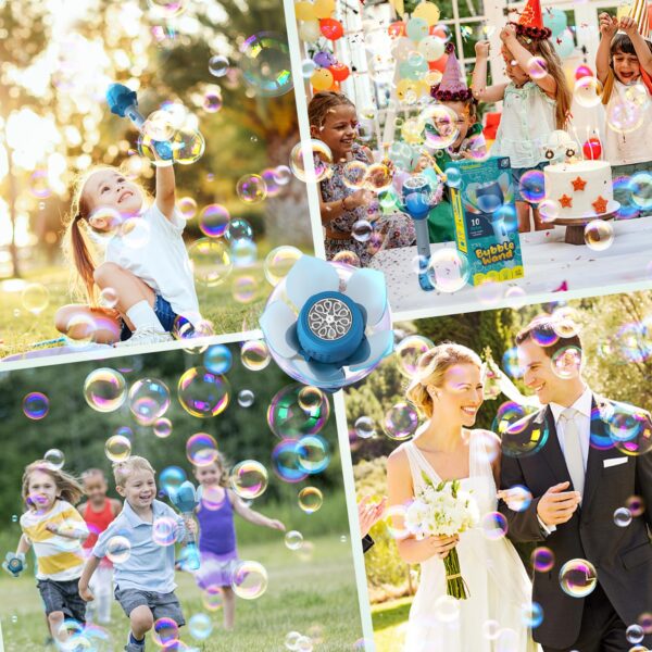 Outdoor Toys Bubble Wand Toys 10 Holes Rich Bubbles Plastic Electric Bubble Wand Toys - Imagen 4
