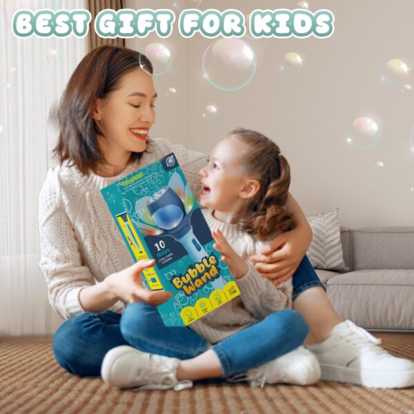 Outdoor Toys Bubble Wand Toys 10 Holes Rich Bubbles Plastic Electric Bubble Wand Toys - Imagen 2