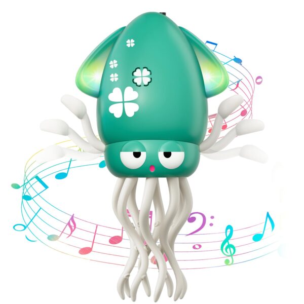 New Products Electric Induction Obstacle Avoidance Crawling Interactive Squid Game Dancing Octopus Toy With Light