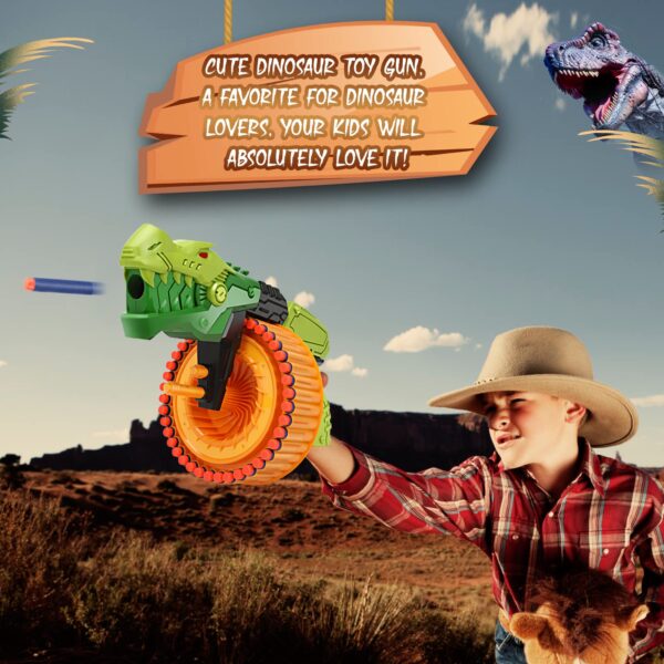 Gun Practice Shooting Games Dinosaur Soft Bullet Gun 40 Foam Blasters Soft Gun Toy with 120 Foam Bullets - Imagen 7