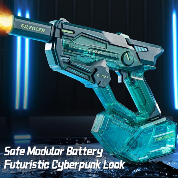 Kids Summer Wholesale Shooting Toy Outdoor Games Water Guns Toy Rechargeable Automatic Electric Squirt Gun with Lights - Image 8